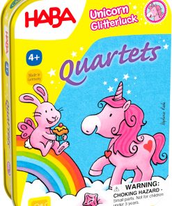 NEW Unicorn Glitter Luck Quartets Mini Board Game