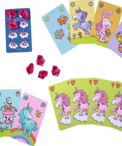 Alternative view of NEW Unicorn Glitter Luck Quartets Mini Board Game