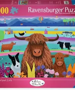 Jigsaw Puzzle Highland Life - 1000 Pieces Puzzle