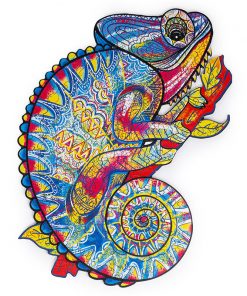 Alternative view of Wooden Jigsaw Puzzle Chameleon