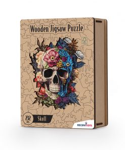 Wooden Jigsaw Puzzle Skull