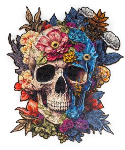 Alternative view of Wooden Jigsaw Puzzle Skull
