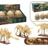 Tray of 3 Dinosaur Eggs with Stegosaurus, Triceratops & Velociraptor