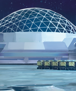 Alternative view of Shackleton Base: A Journey to the Moon