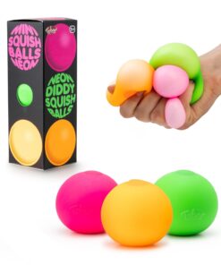 SCRUNCHEMS NEON DIDDY SQUISH BALLS - 3PK