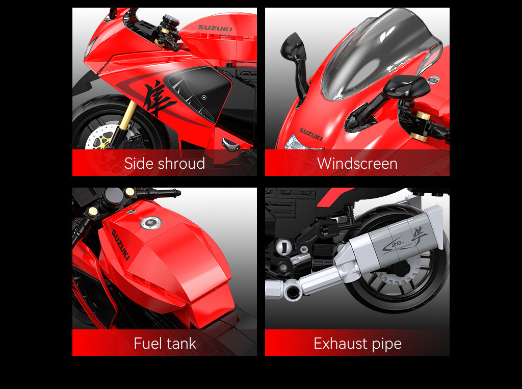 1:12 Suzuki Hayabusa Motorbike - 299 pcs - Image 9