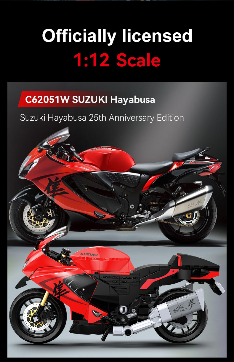 1:12 Suzuki Hayabusa Motorbike - 299 pcs - Image 10