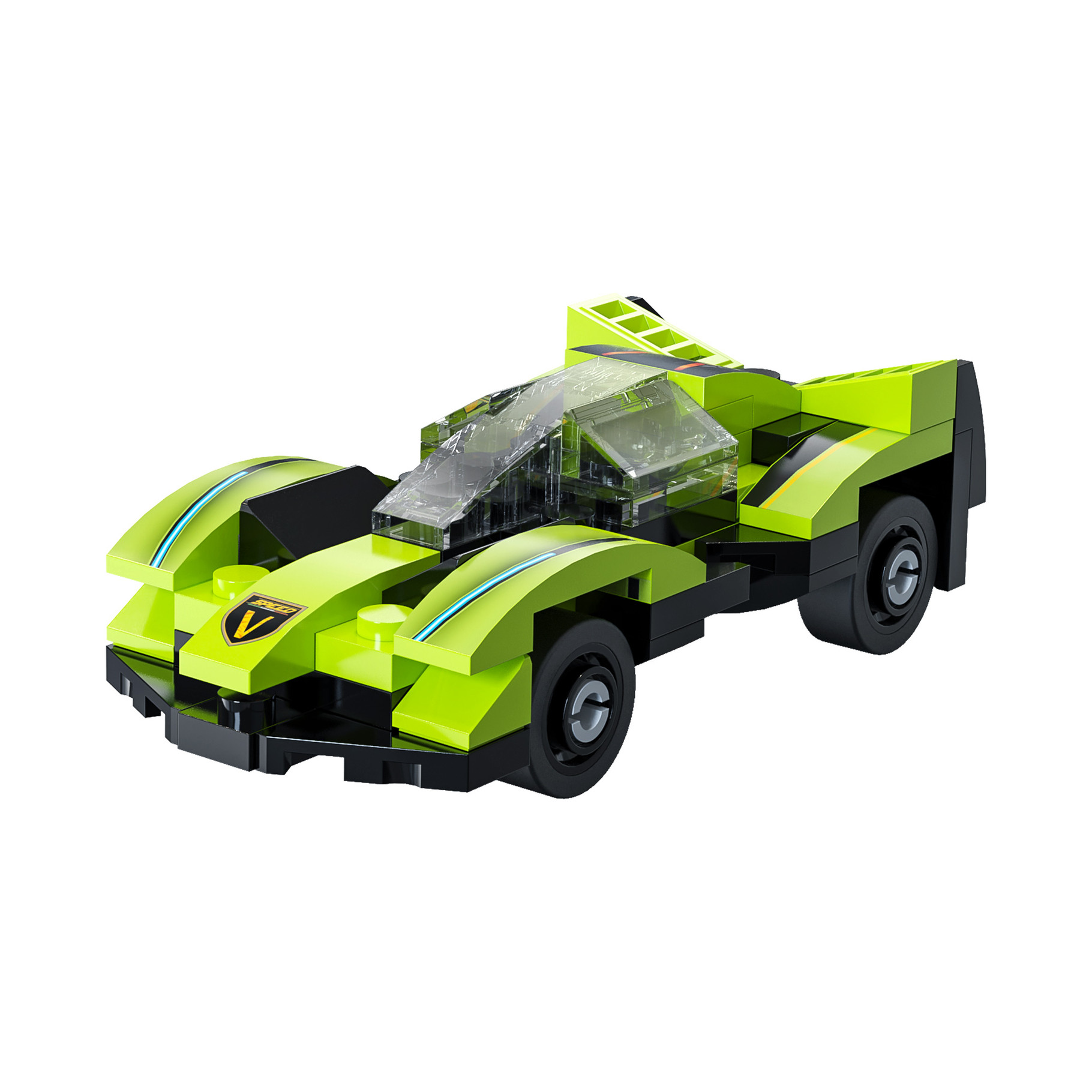 Mini Green Blade Sports Car - 68 pcs - Image 2