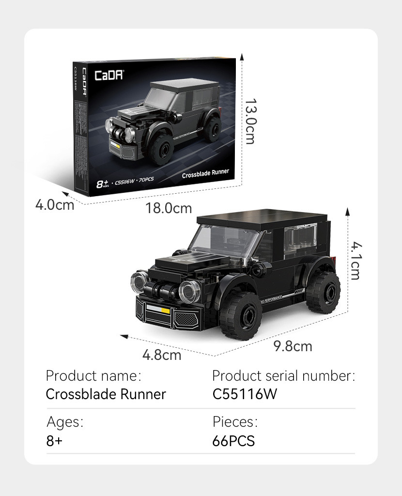 Mini Crossblade Runner SUV - 66 pcs - Image 3
