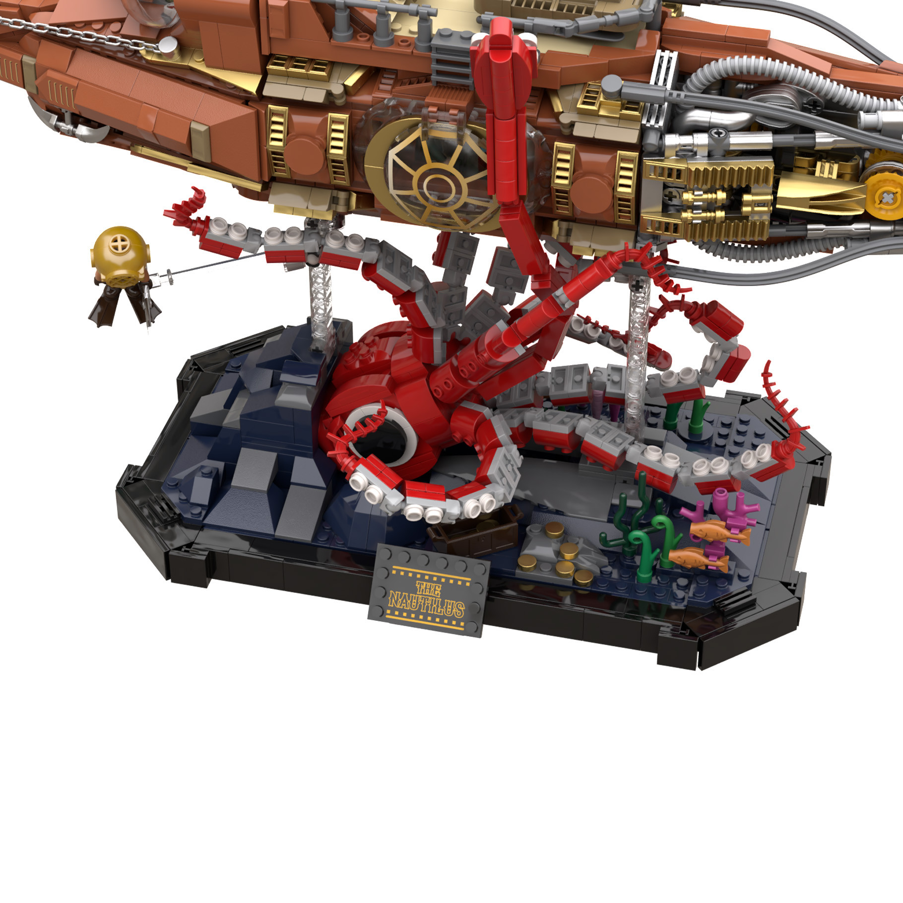 The Nautilus Steampunk Submarine - 2552 pcs - Image 5
