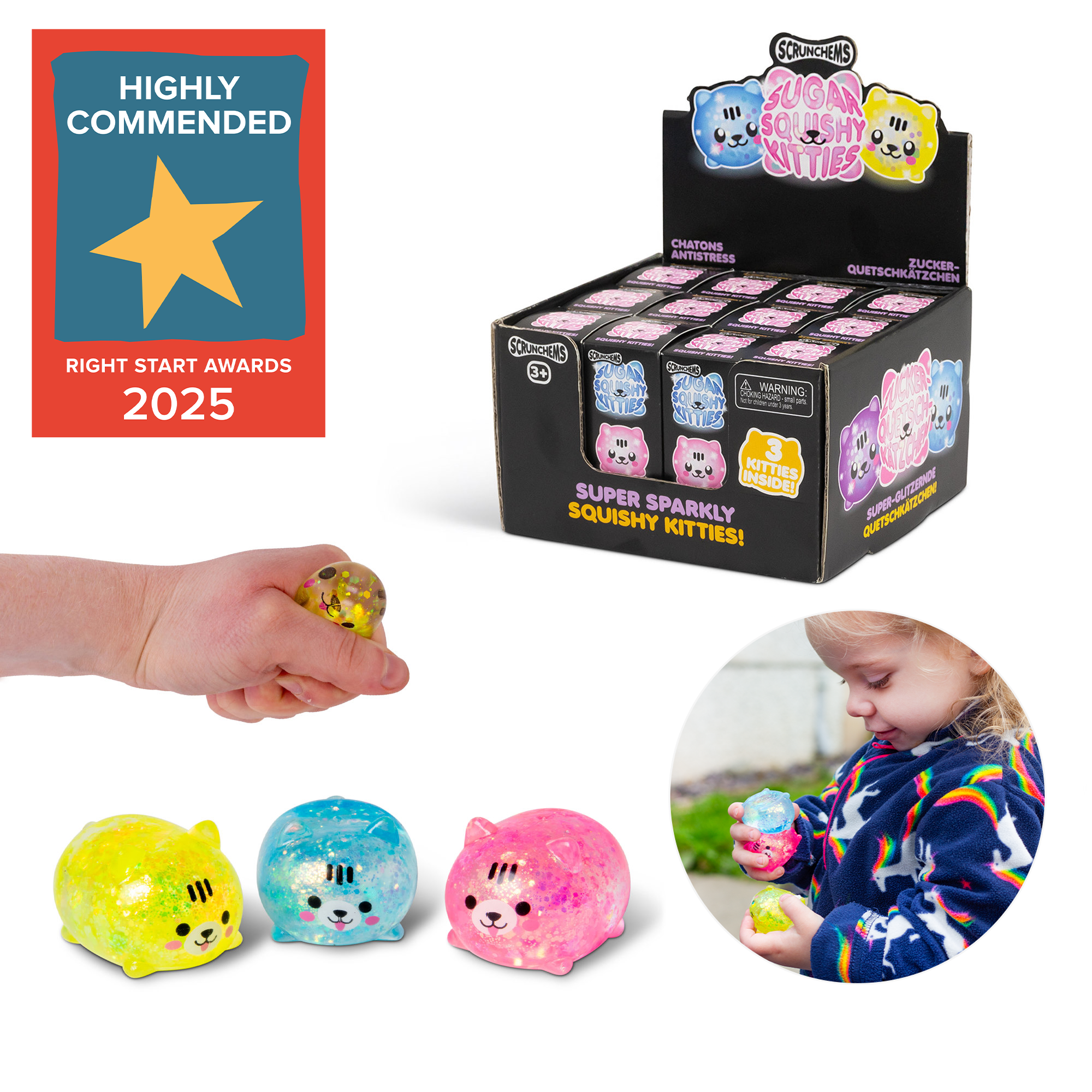 SCRUNCHEMS SUGAR SQUISHY KITTIES - 3PK