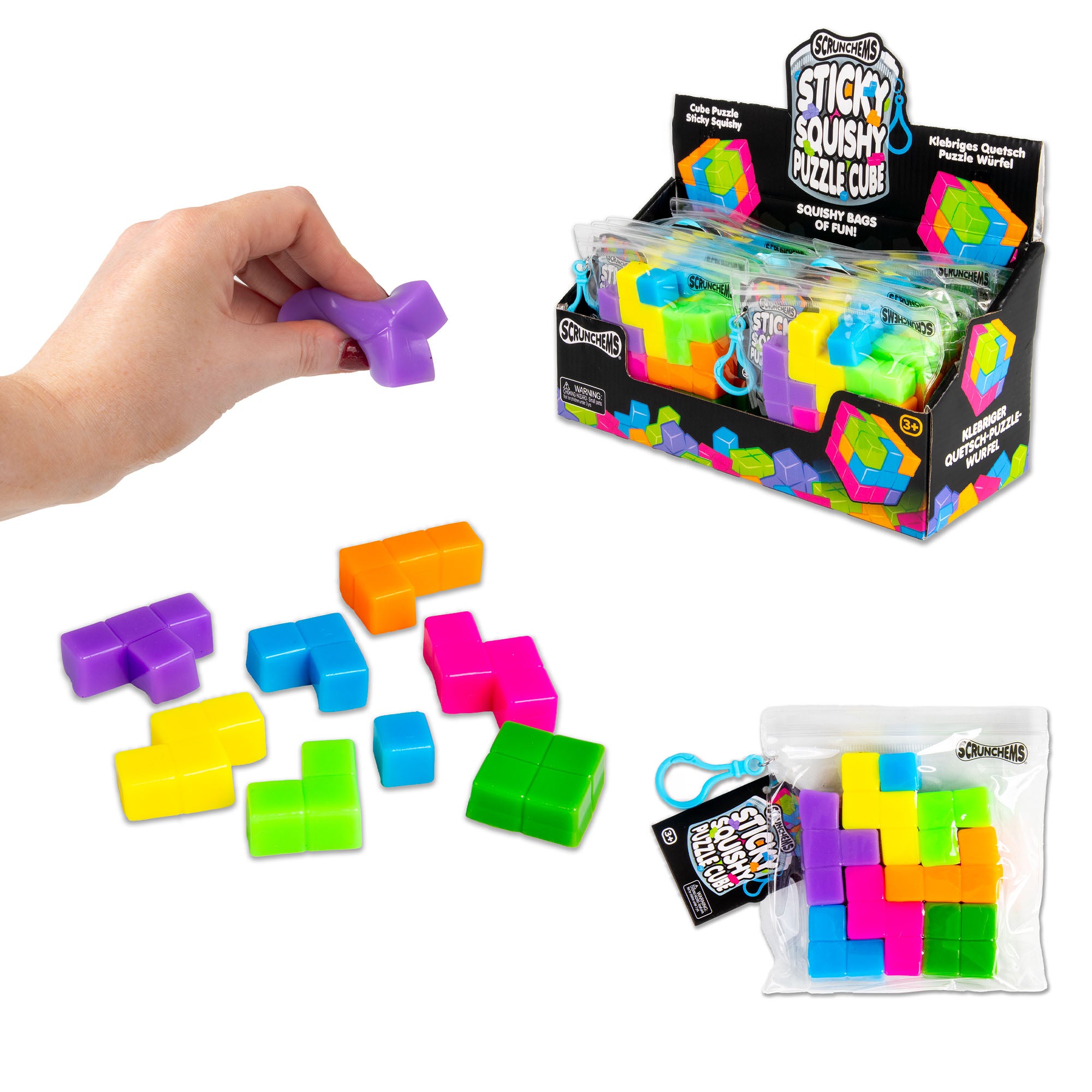 SCRUNCHEMS STICKY SQUISHY PUZZLE CUBE