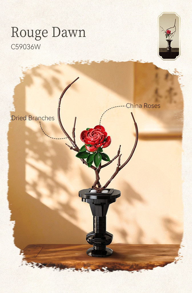 Oriental Floral Art: Rouge Dawn - 363 pcs - Image 3